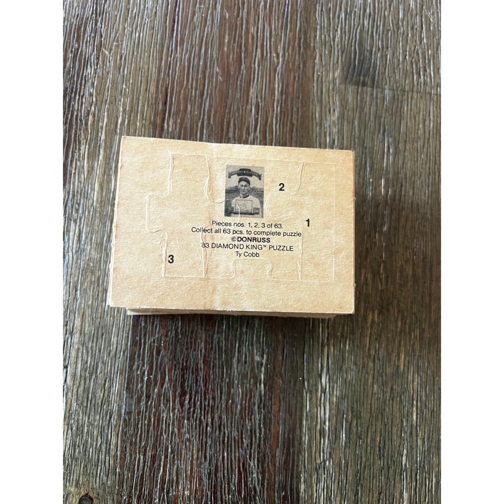 1983 Donruss Diamond King Ty Cobb Puzzle Pieces Nos 1 2 3 Lot Vintage Baseball